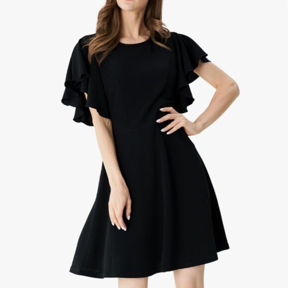 Dresses & Skirts - Elegant Black Midi Dress